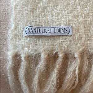 Nantucket Looms Vintage Handwoven Cream Mohair Throw/ Blanket
